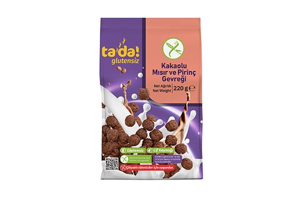 TADA KAKAOLU KAHV.MISIR VE PİRİNÇ GEVREĞİ 220GR*12