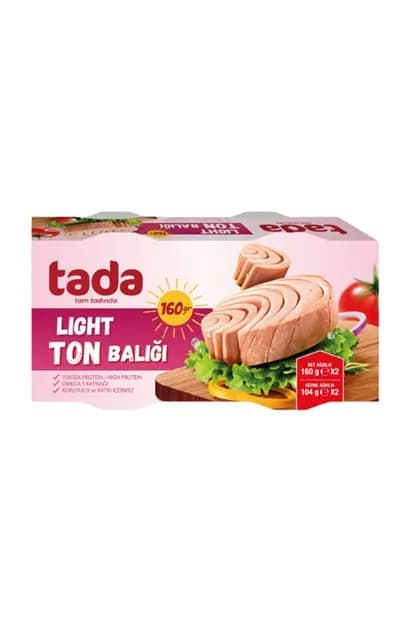 TADA LIGHT TON BALIĞI KONSERVESİ/İKİLİ 160 GR*16