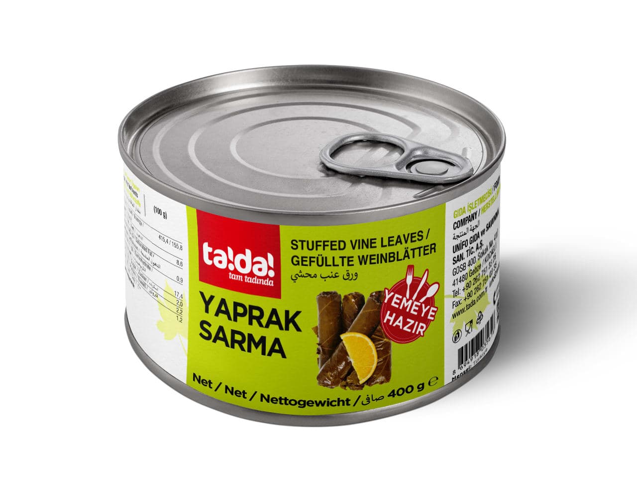 TADA YAPRAK SARMA (Çatallı) 400 GR*12