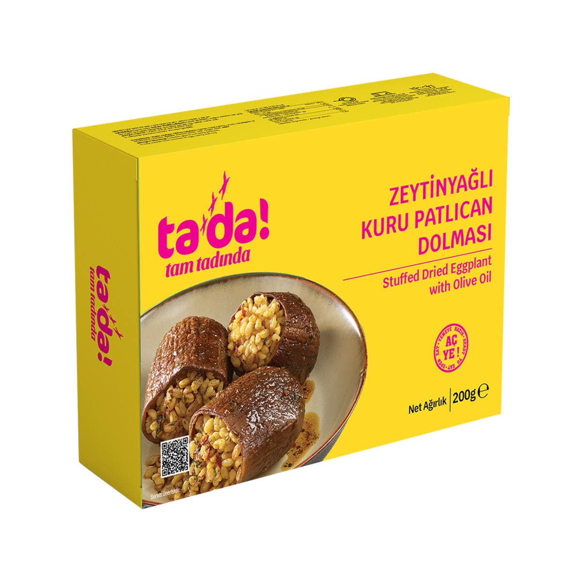 TADA ZEYTİNYAĞLI KURU PATLICAN DOLMA 250 GR*12