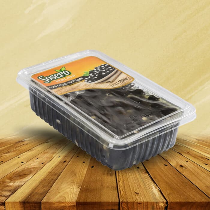SOSERO PEYNIR DOLGULU SIYAH ZEYTIN 2KG TAVA