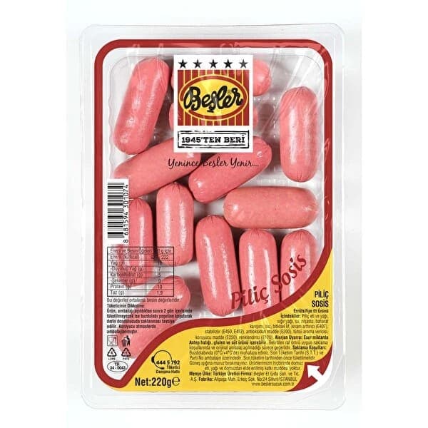 KOKTEYL SOSİS (220 GR ) ( ADET )