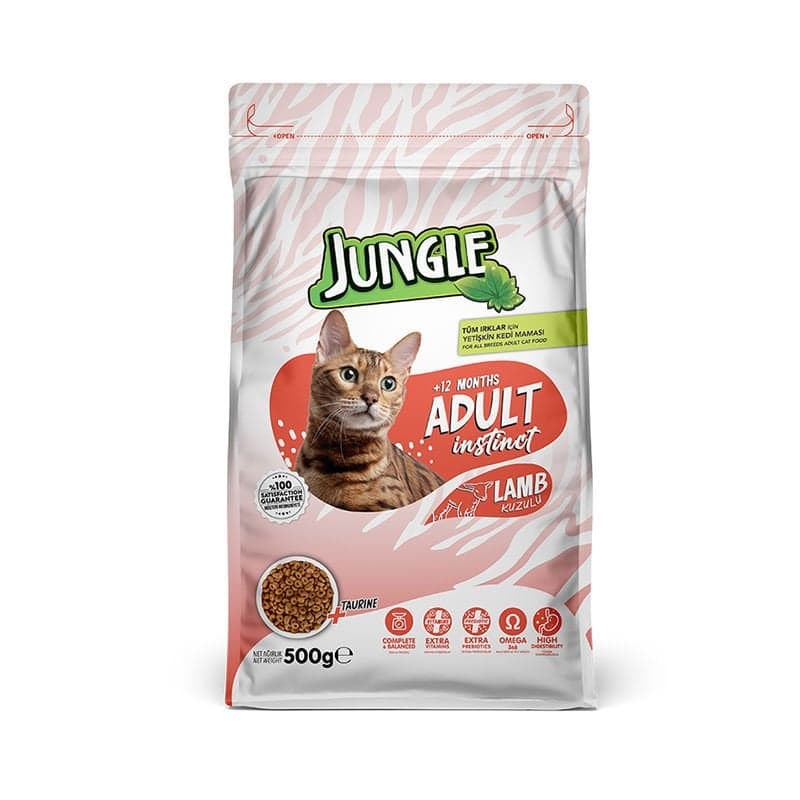 Jungle 500 g Kuzu Etli Yetişkin Kedi Maması