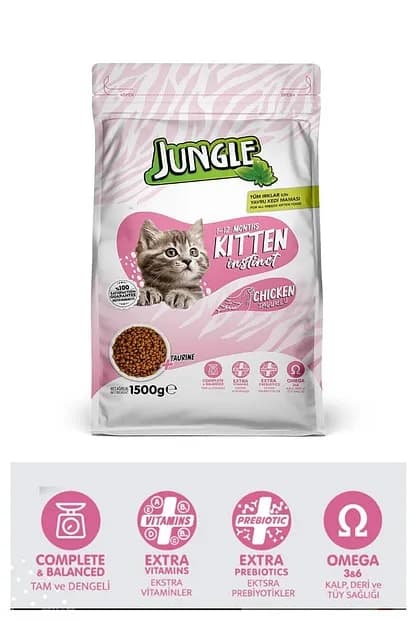 Jungle 1500 g Yavru Kedi Maması Tavuklu