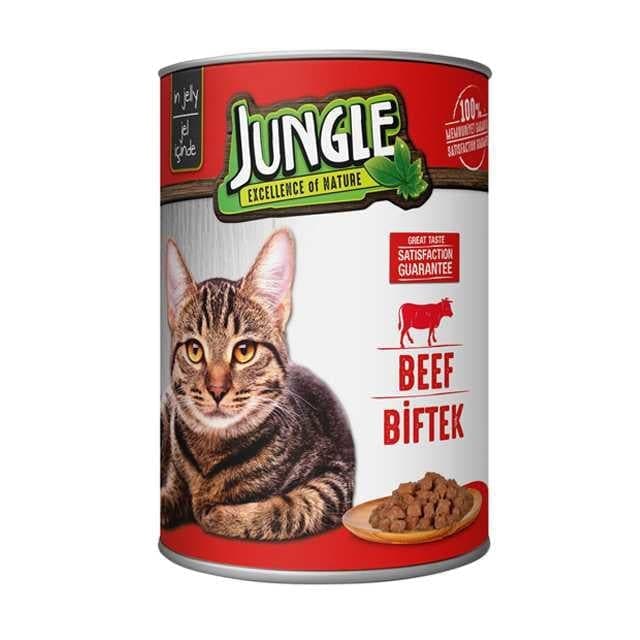 Jungle Kedi Konservesi 400 gr Biftekli