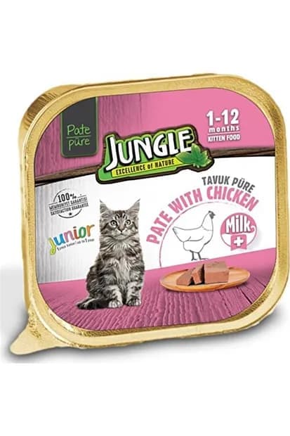Jungle Püre Yavru Kedi Sütlü-Tavuklu 100 g
