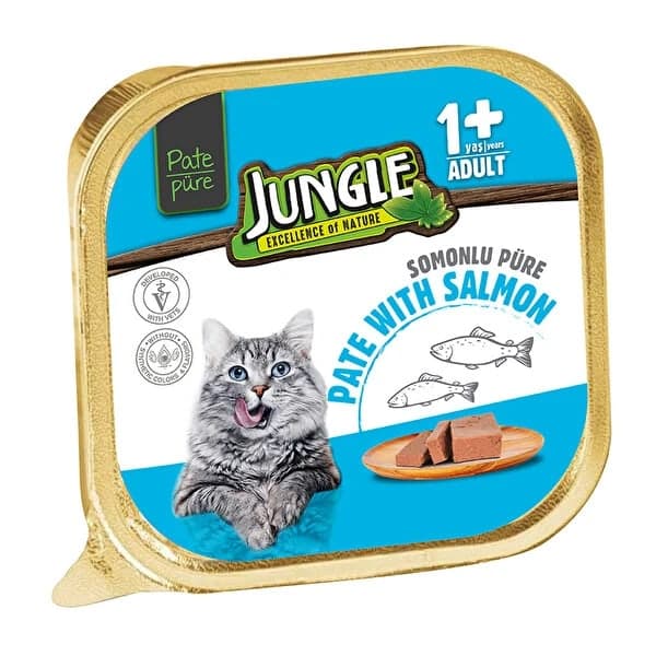 Jungle Püre Yetişkin Kedi Somonlu 100 g