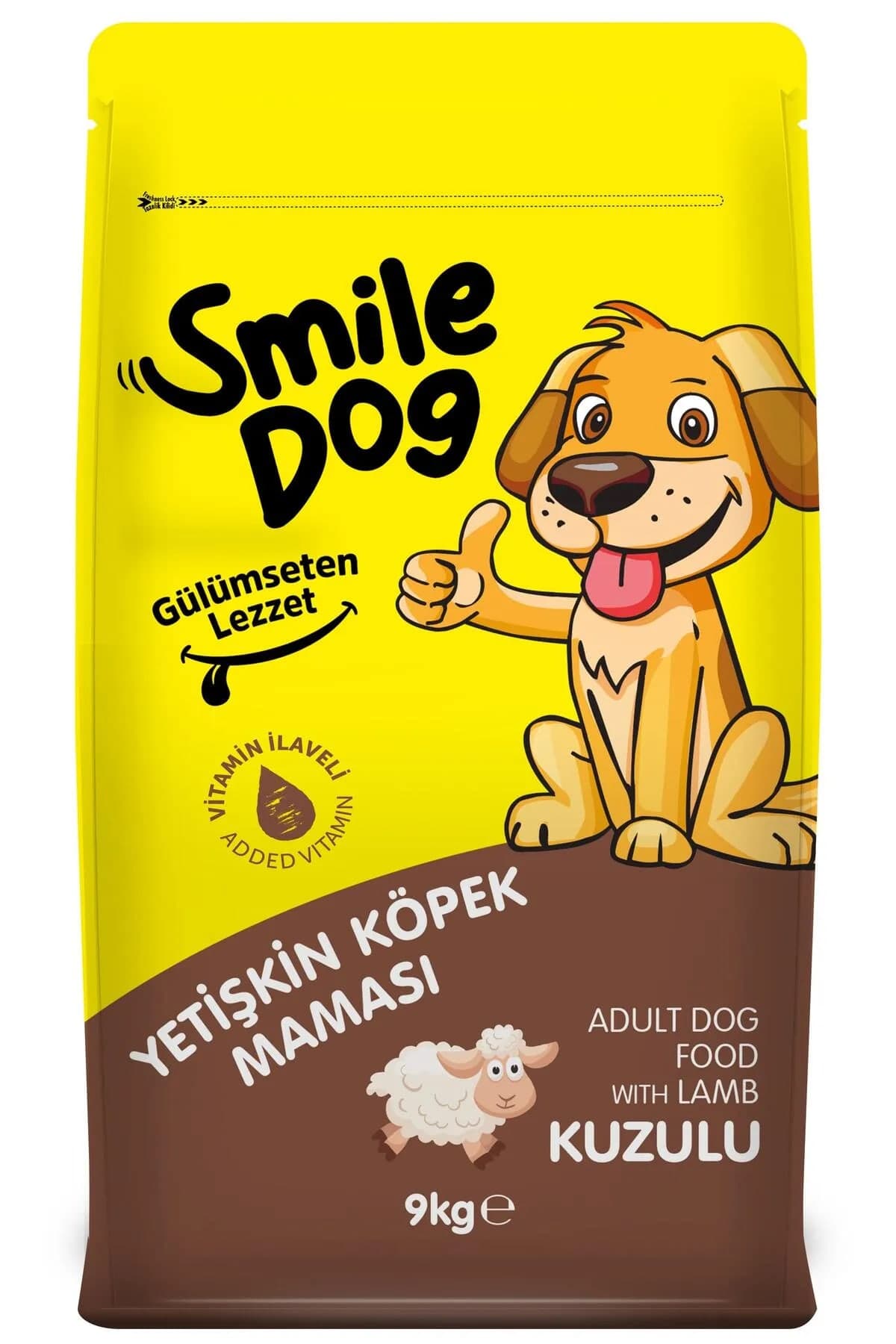 Smile Dog Yetişkin Köpek Kuzulu 1500 g Kuru Mama