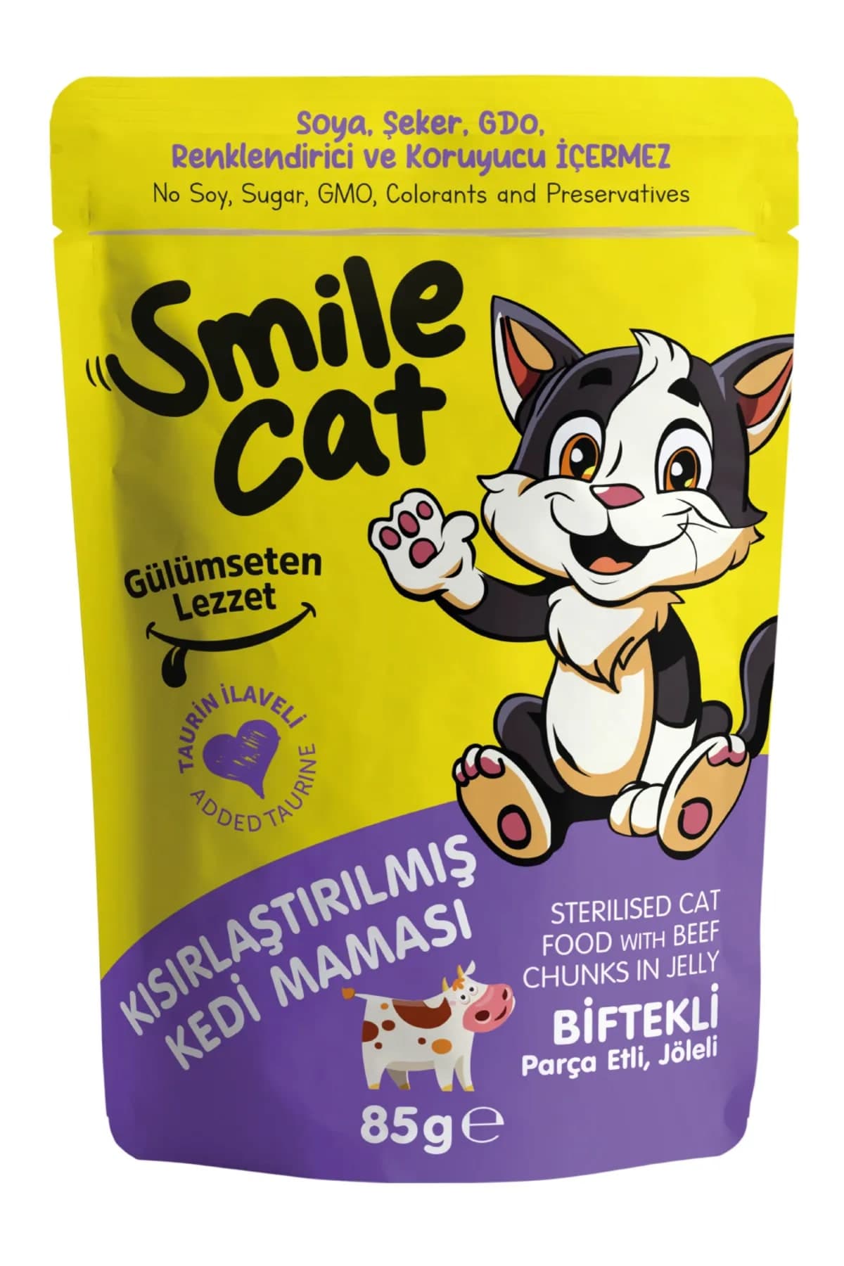 Smile Cat Pouch 85 gr Kısır Kedi Biftekli