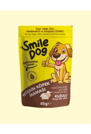 Smile Dog Pouch 85 gr Köpek Küçük-Orta Irk Kuzulu