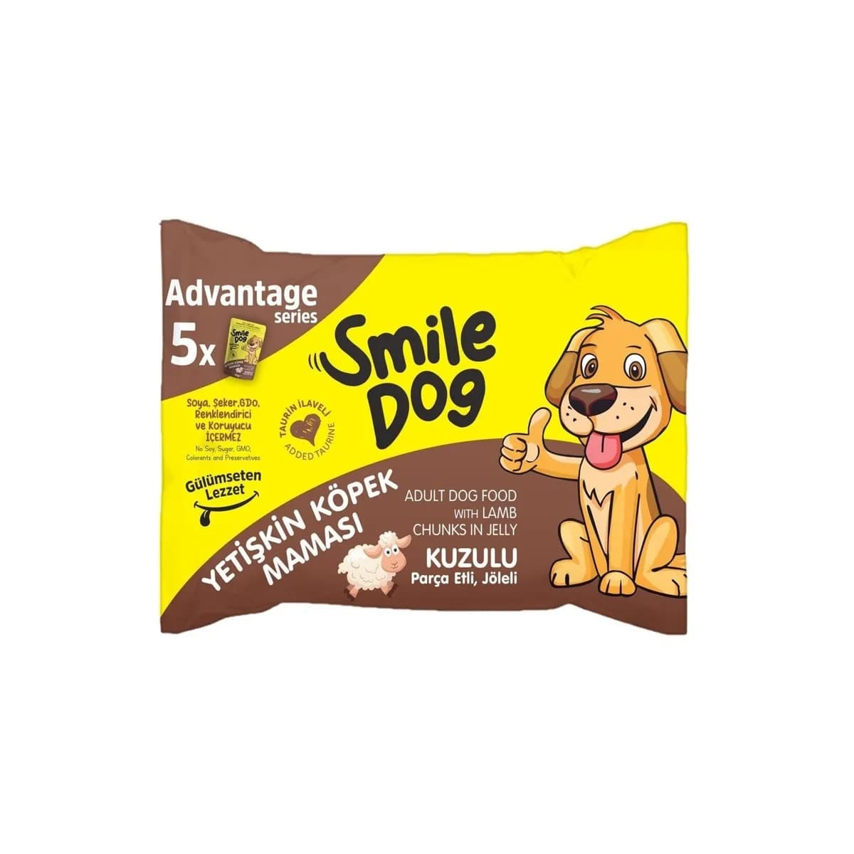 Smile Dog Flowpack 425gr (5*85gr) Yetişkin Köpek Kuzulu Mama