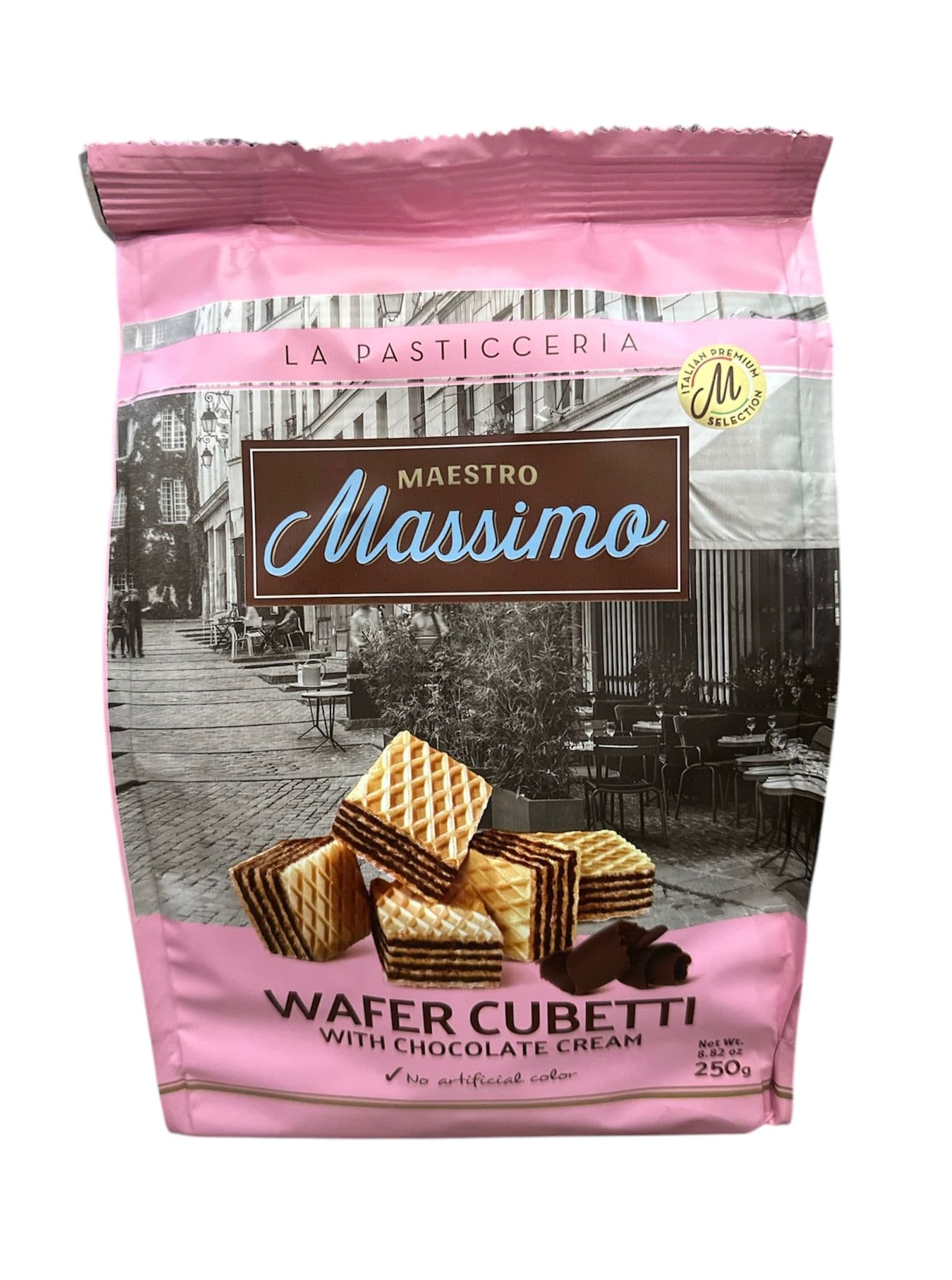 MASSIMO WAFER CUBETTI CHOCOLATE 250 GR*12